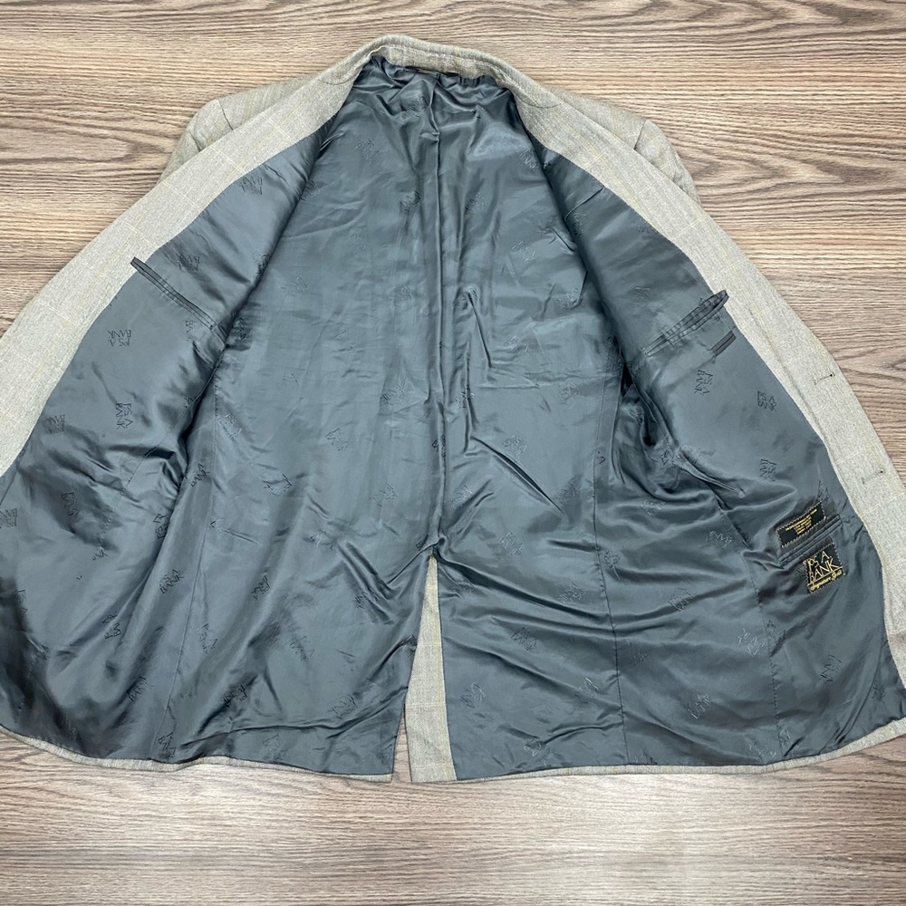 Jos A Bank Signature Gold Grey Herringbone Blazer - Picture 4 of 5